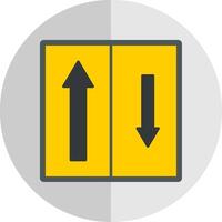 Priority Oncomming Flat Scale Icon vector