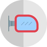 Side Mirror Flat Scale Icon vector