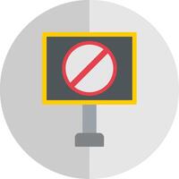 Forbidden Sign Flat Scale Icon vector