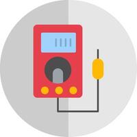 Voltmeter Flat Scale Icon vector