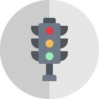 Traffic Lights Flat Scale Icon vector