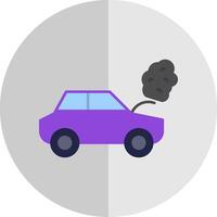 Broken Car Flat Scale Icon vector