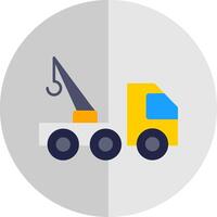 Tow Truck Flat Scale Icon vector