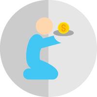 Poverty Flat Scale Icon vector