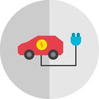 Electric Car Flat Scale Icon vector