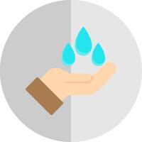 salvar agua plano escala icono vector