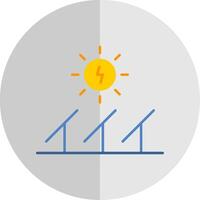 Solar Energy Flat Scale Icon vector