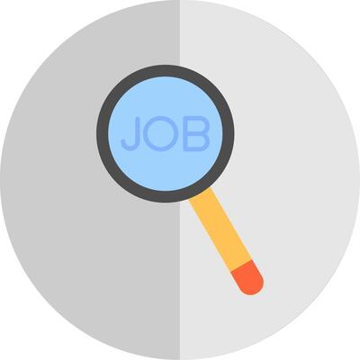 Job Search Flat Scale Icon