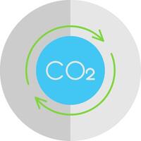 Carbon Cycle Flat Scale Icon vector