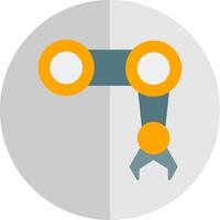 Mechanical Arm Flat Scale Icon vector