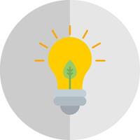 Eco Bulb Flat Scale Icon vector