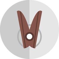 Clothespin Flat Scale Icon vector