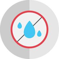 No Water Flat Scale Icon vector