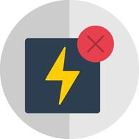 No Electricity Flat Scale Icon vector