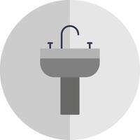 lavabo plano escala icono vector