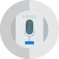 Voice Recorder Flat Scale Icon vector
