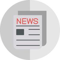 News Report Flat Scale Icon vector