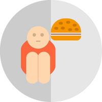 Starvation Flat Scale Icon vector