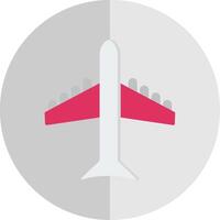 Airplane Flat Scale Icon vector