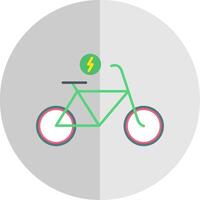 eléctrico bicicleta plano escala icono vector