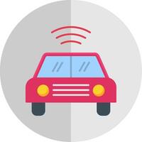 Autonomous Car Flat Scale Icon vector