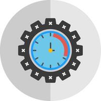 hora administración plano escala icono vector