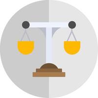 Justice Scale Flat Scale Icon vector