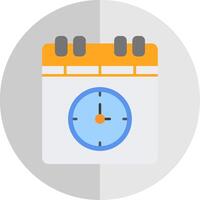 Deadline Flat Scale Icon vector