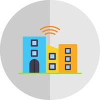 Smart City Flat Scale Icon vector