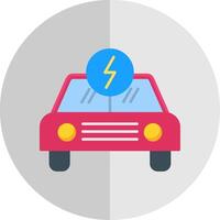 Electric Car Flat Scale Icon vector