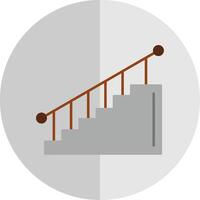 escalera plano escala icono vector