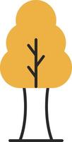 Tree Skined Filled Icon vector