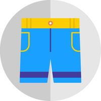 pantalones cortos plano escala icono vector