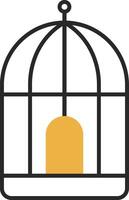 Circus Cage Skined Filled Icon vector