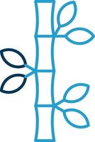 Bamboo Line Blue Two Color Icon vector