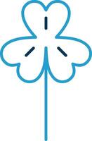 Clover Line Blue Two Color Icon vector