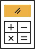 Calculation Skined Filled Icon vector