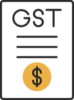 Gst Skined Filled Icon vector