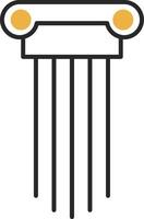 Greek Pillars Skined Filled Icon vector