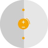 DC Voltage Source Flat Scale Icon vector