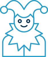 Jester Line Blue Two Color Icon vector
