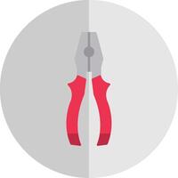 Pliers Flat Scale Icon vector