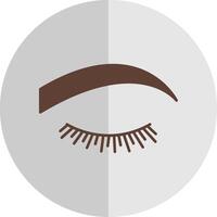 Eyebrow Flat Scale Icon vector