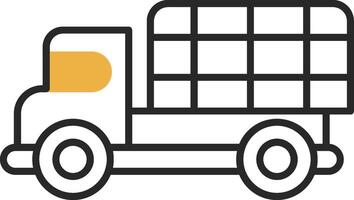 Military Truck Skined Filled Icon vector