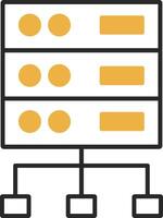 Structured Data Skined Filled Icon vector