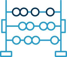 Abacus Line Blue Two Color Icon vector