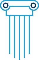 Greek Pillars Line Blue Two Color Icon vector