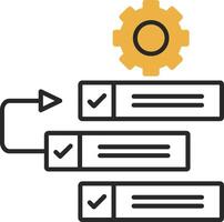 Backlog Skined Filled Icon vector