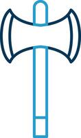 Axe Line Blue Two Color Icon vector