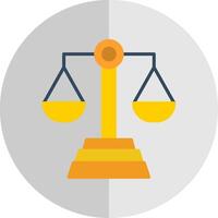 Law Flat Scale Icon vector